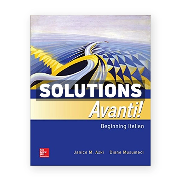 Avanti Beginning Italian 4th edition Aski Solutions Manual