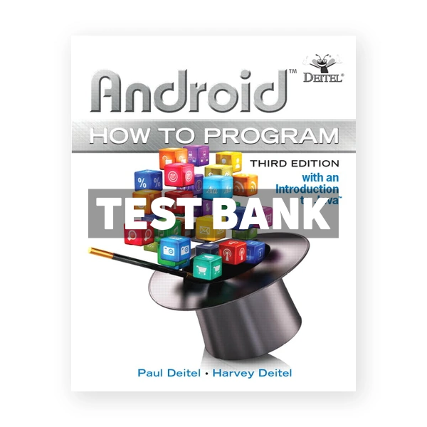 Android How to Program 3rd edition Deitel Test Bank