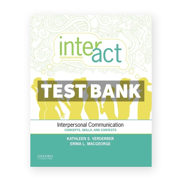 Inter-Act Interpersonal Communication Concepts Skills and Contexts 14th edition Verderber Test Bank