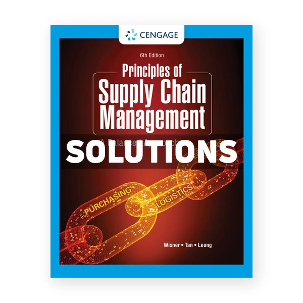 Principles of Supply Chain Management 6th edition Wisner Solutions Manual