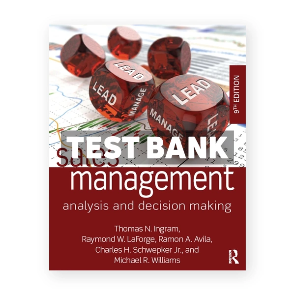 Sales Management 9th edition Ingram Test Bank