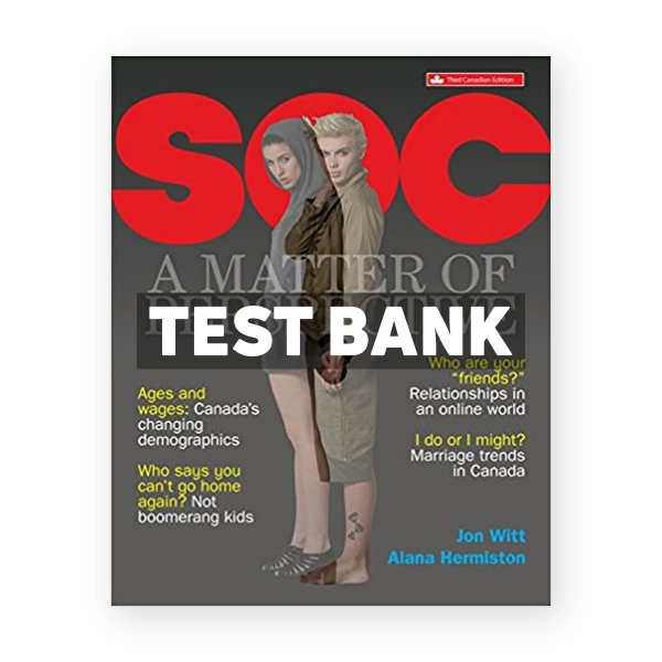 SOC (Canadian) 3rd edition Witt Test Bank