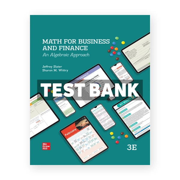 Math For Business and Finance 3rd edition Slater Test Bank