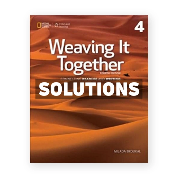 Weaving It Together 4 4th edition Broukal Solutions Manual