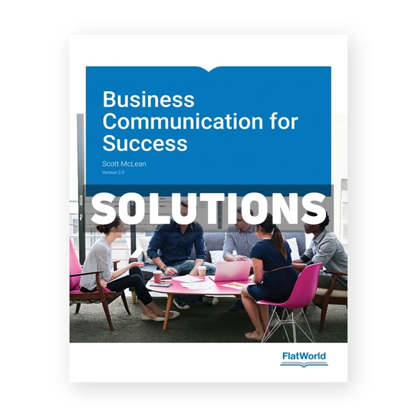 Business Communication for Success Vesrion 2 0 2nd edition McLean Solutions Manual