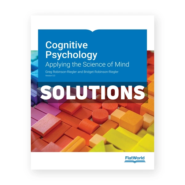 Cognitive Psychology v5 1st edition Riegler Solutions Manual