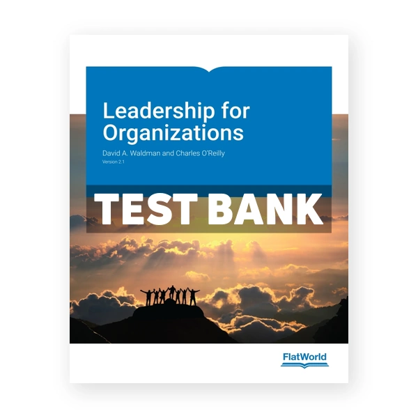 Leadership for Organizations v2 1st edition OReilly Test Bank