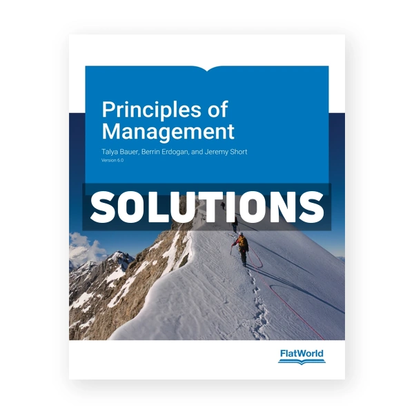Principles of Management v6 1st edition Bauer Solutions Manual